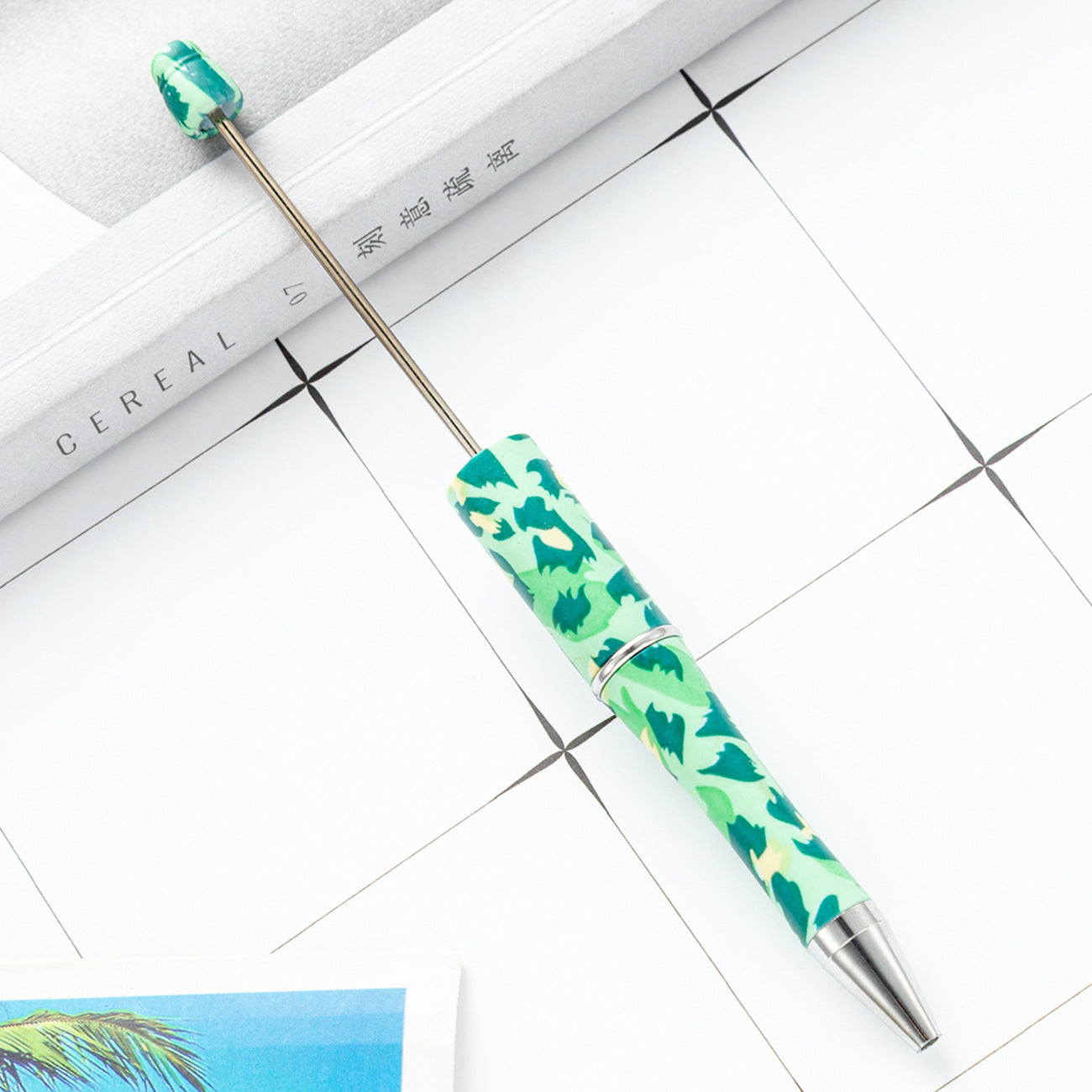 Wholesale Beadable Pens Cow Print Leopard Print Christmas Plastic Pen DIY for Beaded